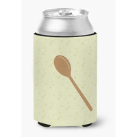 "Caroline's Treasures Wooden Spoon on Green Decorative Can Hugger, Multicolor"