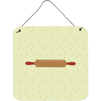 "Caroline's Treasures Rolling Pin on Green Metal Print, 6H x 6W, Multicolor"