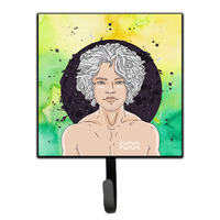 "Caroline's Treasures Aquarius Zodiac Sign Wall Hook, Small, Multicolor"