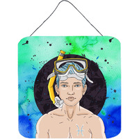"Caroline's Treasures Pisces Zodiac Sign Metal Print, 6H x 6W, Multicolor"