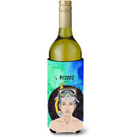 "Caroline's Treasures Pisces Zodiac Sign Decorative Bottle Hugger, 750 ml, Multicolor"