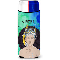"Caroline's Treasures Pisces Zodiac Sign Decorative Can Hugger, Multicolor"