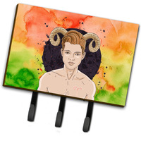 "Caroline's Treasures Aries Zodiac Sign Wall Hook, Triple, Multicolor"