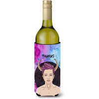 "Caroline's Treasures Taurus Zodiac Sign Decorative Bottle Hugger, 750 ml, Multicolor"