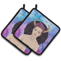 "Caroline's Treasures Taurus Zodiac Sign Decorated pot holder, 7.5HX7.5W, Multicolor"