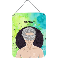 "Caroline's Treasures Gemini Zodiac Sign Metal Print, 16H x 12W, Multicolor"