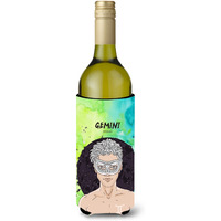 "Caroline's Treasures Gemini Zodiac Sign Decorative Bottle Hugger, 750 ml, Multicolor"
