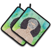"Caroline's Treasures Gemini Zodiac Sign Decorated pot holder, 7.5HX7.5W, Multicolor"