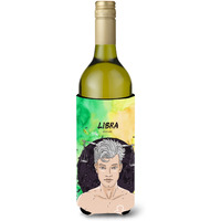 "Caroline's Treasures Libra Zodiac Sign Decorative Bottle Hugger, 750 ml, Multicolor"