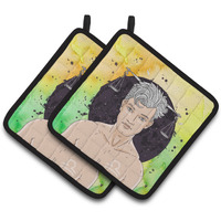 "Caroline's Treasures Libra Zodiac Sign Decorated pot holder, 7.5HX7.5W, Multicolor"