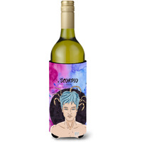 "Caroline's Treasures Scorpio Zodiac Sign Decorative Bottle Hugger, 750 ml, Multicolor"