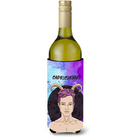 "Caroline's Treasures Capricorn Zodiac Sign Decorative Bottle Hugger, 750 ml, Multicolor"