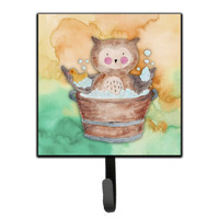 "Caroline's Treasures Owl Bathing Watercolor Wall Hook, Small, Multicolor"