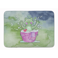 "Caroline's Treasures Frog Bathing Watercolor Floor Mat, 19""H x 27""W, Multicolor"