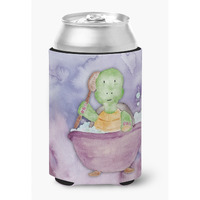 "Caroline's Treasures Turtle Bathing Watercolor Decorative Can Hugger, Multicolor"