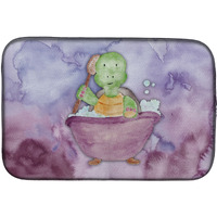 "Caroline's Treasures Turtle Bathing Watercolor Dish Drying Mat, 14"" x 21"", Multicolor"