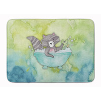 "Caroline's Treasures Raccoon Bathing Watercolor Floor Mat, 19""H x 27""W, Multicolor"