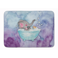 "Caroline's Treasures Elephant Bathing Watercolor Floor Mat, 19""H x 27""W, Multicolor"