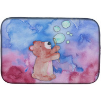 "Caroline's Treasures Bear And Bubbles Watercolor Dish Drying Mat, 14"" x 21"", Multicolor"