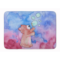 "Caroline's Treasures Bear and Bubbles Watercolor Floor Mat, 19""H x 27""W, Multicolor"