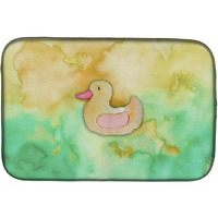 "Caroline's Treasures Rubber Duckie Watercolor Dish Drying Mat, 14"" x 21"", Multicolor"