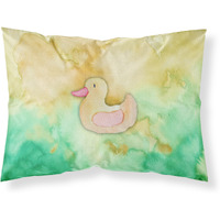 "Caroline's Treasures Rubber Duckie Watercolor Pillowcase, Standard, Multicolor"