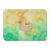 "Caroline's Treasures Rubber Duckie Watercolor Floor Mat, 19""H x 27""W, Multicolor"