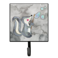 "Caroline's Treasures Skunk and Bubbles Watercolor Wall Hook, Small, Multicolor"
