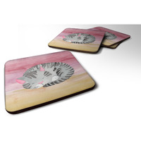 "Caroline's Treasures Sleeping Grey Cat Watercolor Decorative coasters, 3.5, Multicolor"