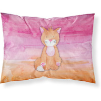 "Caroline's Treasures Orange Cat Watercolor Pillowcase, Standard, Multicolor"