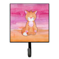 "Caroline's Treasures Orange Cat Watercolor Wall Hook, Small, Multicolor"