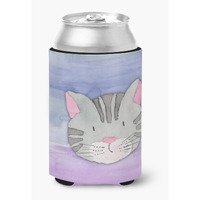 "Caroline's Treasures Cat Face Watercolor Decorative Can Hugger, Multicolor"