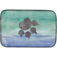 "Caroline's Treasures Cat Paw Watercolor Dish Drying Mat, 14"" x 21"", Multicolor"