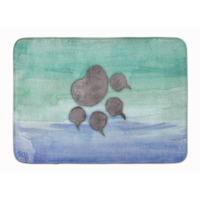 "Caroline's Treasures Cat Paw Watercolor Floor Mat, 19""H x 27""W, Multicolor"