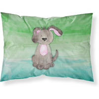 "Caroline's Treasures Dog Teal and Green Watercolor Pillowcase, Standard, Multicolor"