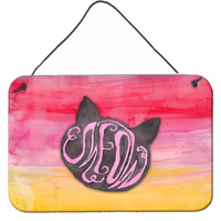 "Caroline's Treasures Cat Face Meow Watercolor Metal Print, 8""H x 12""W, Multicolor"