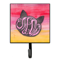 "Caroline's Treasures Cat Face Meow Watercolor Wall Hook, Small, Multicolor"