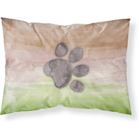 Caroline's Treasures Dog Paw Watercolor Pillowcase Standard Multicolor