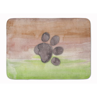 "Caroline's Treasures Dog Paw Watercolor Floor Mat, 19""H x 27""W, Multicolor"