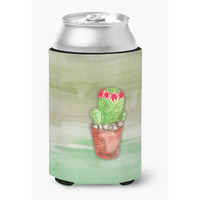 "Caroline's Treasures Cactus Green Watercolor Decorative Can Hugger, Multicolor"