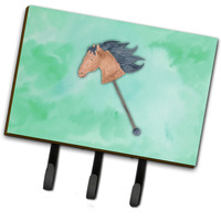 "Caroline's Treasures Stick Horse Watercolor Wall Hook, Triple, Multicolor"