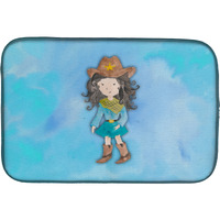 "Caroline's Treasures Cowgirl Watercolor Dish Drying Mat, 14 x 21, Multicolor"