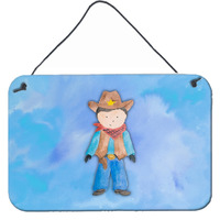 "Caroline's Treasures Cowboy Watercolor Metal Print, 8""H x 12""W, Multicolor"