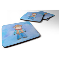 "Caroline's Treasures Cowboy Watercolor Decorative coasters, 3.5, Multicolor"