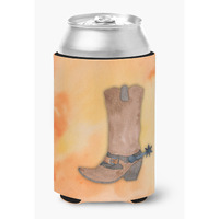 "Caroline's Treasures Cowboy Boot Watercolor Decorative Can Hugger, Multicolor"