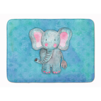"Caroline's Treasures Blue Elepant Watercolor Floor Mat, 19""H x 27""W, Multicolor"