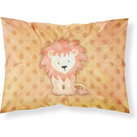 "Caroline's Treasures Polkadot Lion Watercolor Pillowcase, Standard, Multicolor"