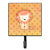 "Caroline's Treasures Polkadot Lion Watercolor Wall Hook, Small, Multicolor"