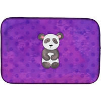 "Caroline's Treasures Polka dot Panda Bear Watercolor Dish Drying Mat, 14"" x 21"", Multicolor"