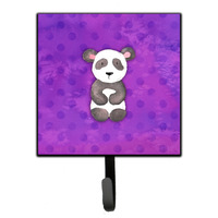 "Caroline's Treasures Polkadot Panda Bear Watercolor Wall Hook, Small, Multicolor"